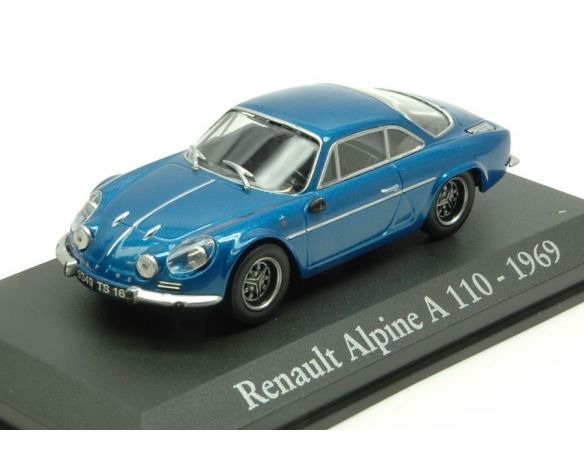 Modellino EDI009A RENAULT ALPINE A110 1969 METALLIC BLUE 1:43 Modellino