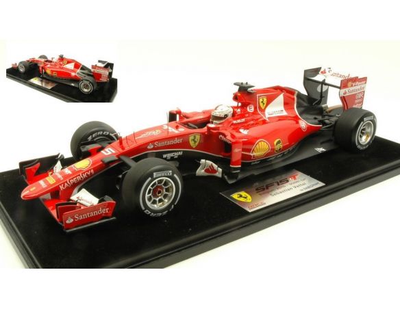 Looksmart LS18F103 FERRARI SF15-T S.VETTEL BELGIUM 2015 N.5 900TH GP 1:18 Modellino