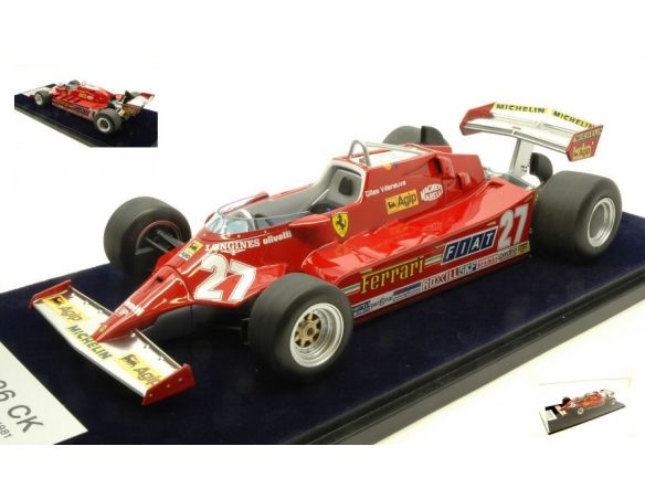 Looksmart LS18RC07 FERRARI 126CK G.VILLENEUVE 1981 N.27 LONG BEACH GP LIM.249 1:18 Modellino