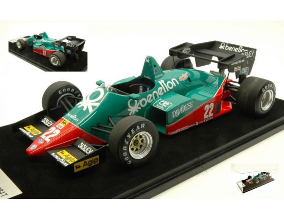 Looksmart LSAR02 ALFA ROMEO 184T R.PATRESE 1984 N.22 TEAM BENETTON C/VETRINA 1:18 Modellino