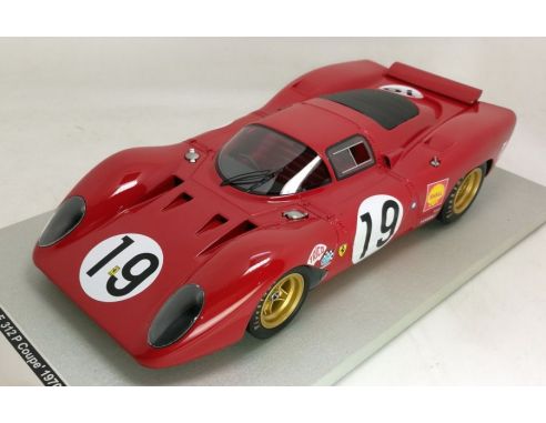 Tecnomodel TMD1835C FERRARI 312 P COUPE' N.19 ACCIDENT LM 1969 C.AMON-P,SCHETTY LIM.150 1:18 Modellino