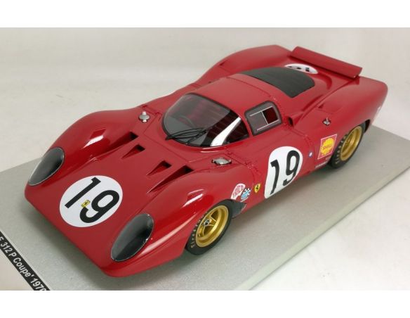 Tecnomodel TMD1835C FERRARI 312 P COUPE' N.19 ACCIDENT LM 1969 C.AMON-P,SCHETTY LIM.150 1:18 Modellino