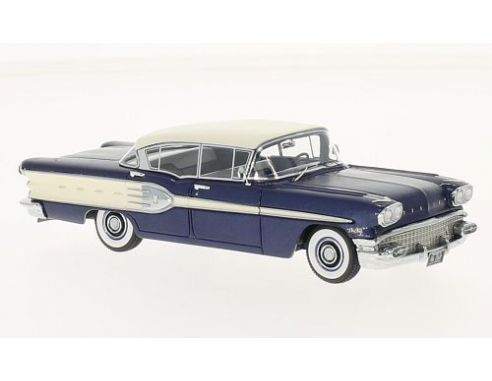 Neo Scale Models NEO46260 PONTIAC STAR CHIEF 4-DOOR SEDAN METALLIC BLUE/WHITE 1:43 Modellino
