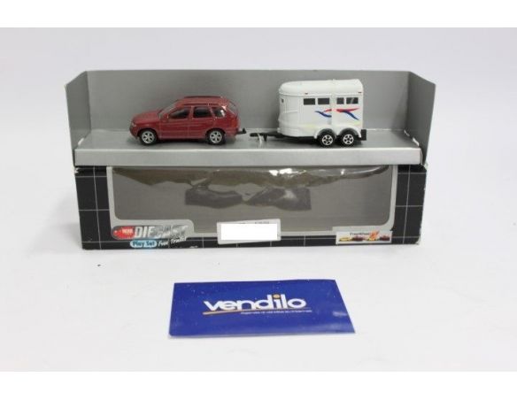 DICKIE 331-5536 AUTO CON RIMORCHIO DIE CAST Modellino SCATOLA ROVINATA