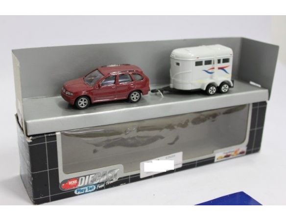 DICKIE 331-5536 AUTO CON RIMORCHIO DIE CAST Modellino SCATOLA ROVINATA