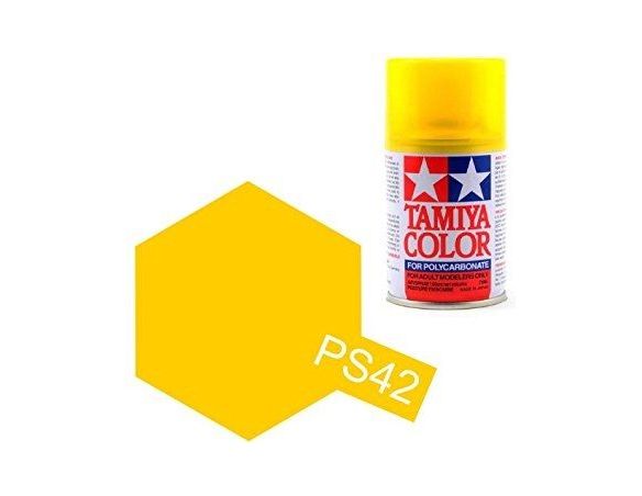 Tamiya Bomboletta Spray PS42 TRANSLUCENT YELLOW Color Per Policarbonato