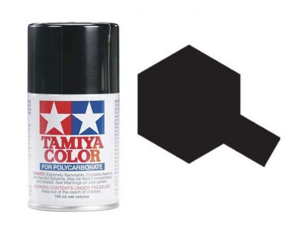 Tamiya Bomboletta Spray PS-5 BLACK Color Per Policarbonate