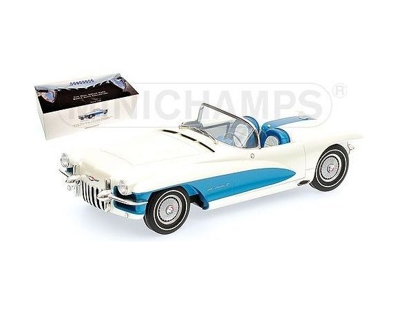 Minichamps PM107147030 LA SALLE ROADSTER 1955 WHITE & BLUE 1:18 Modellino