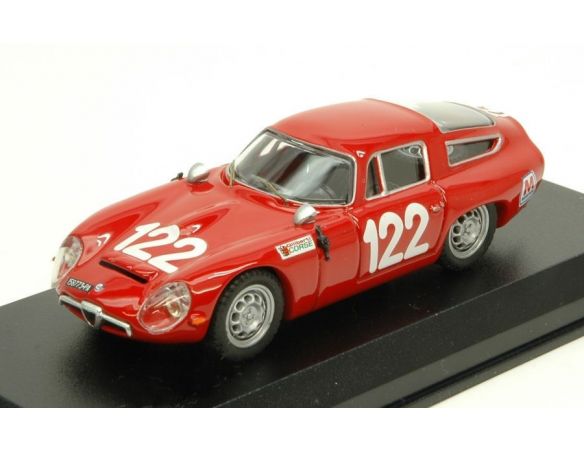 Best Model BT9649 ALFA ROMEO TZ1 N.122 28th TARGA FLORIO 1966 LO PICCOLO-SUTERA 1:43 Modellino