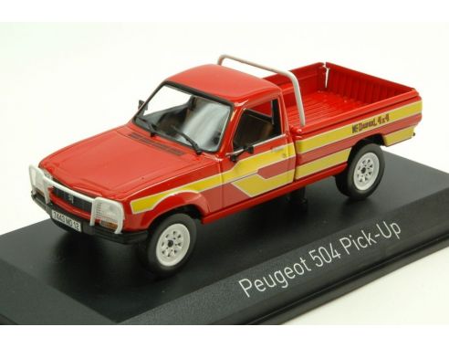 Norev NV475448 PEUGEOT 504 PICK UP 4x4 DANGEL 1985 RED/YELLOW 1:43 Modellino