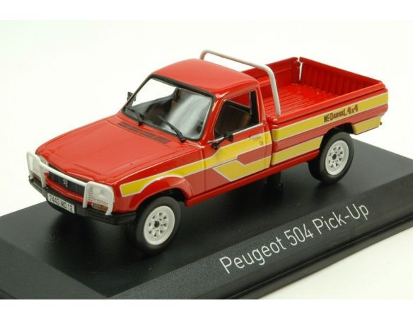 Norev NV475448 PEUGEOT 504 PICK UP 4x4 DANGEL 1985 RED/YELLOW 1:43 Modellino
