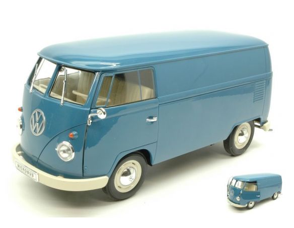 Welly WE18053BL VW T1 BUS 1963 PASTEL BLUE 1:18 Modellino