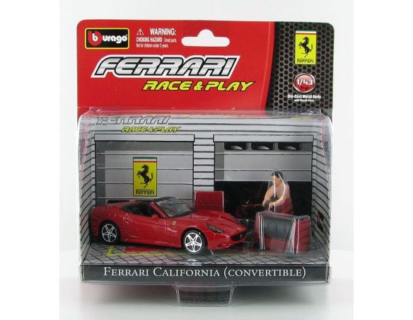 Bburago 31100-18 Race & Play Ferrari California Convertible 1:43 Die Cast Modellino