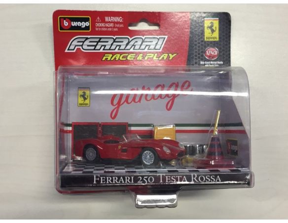 Bburago 31100 Race & Play Ferrari 250 Testa Rossa 1:43 Die Cast Modellino