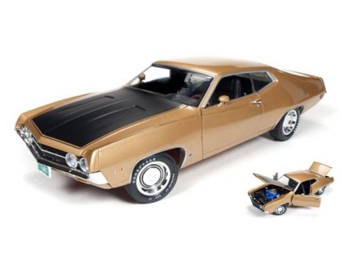 Auto World AMM1039 FORD TORINO COBRA 1970 GOLD/BLACK 1:18 Modellino