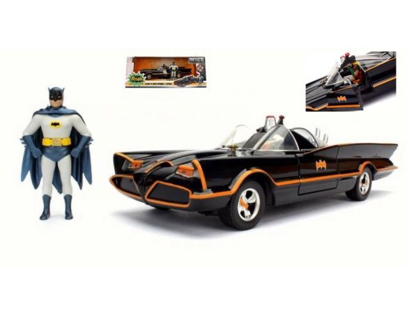 Jada 98259 BATMOBILE 1966 CON FIGURA BATMAN + ROBIN 1:24 Modellino