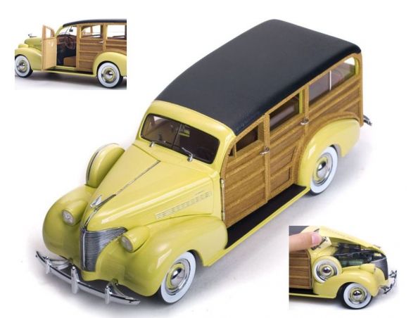 SunStar SS6170 CHEVROLET WOODY STATION WAGON 1939 WOODY/CREAM 1:18 Modellino