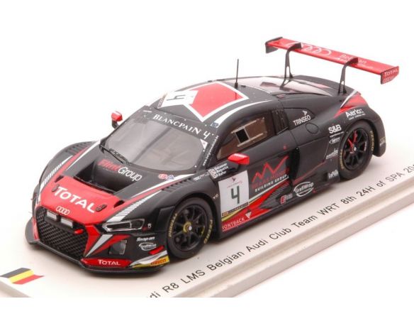 Spark Model SB128 AUDI R8 LMS N.4 8th 24 H SPA 2016 A.DE LEENER-B.BAGUETTE-P.KAFFER 1:43 Modellino