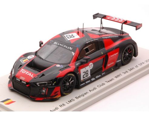 Spark Model SB123 AUDI R8 N.28 3rd 24 H SPA 2016 L.VANTHOOR-R.RAST-N.MULLER 1:43 Modellino