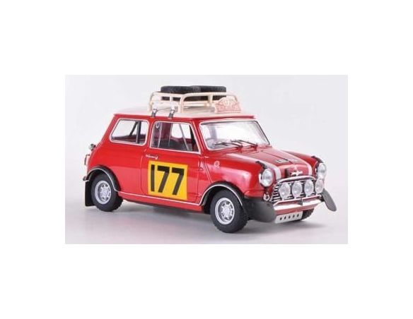 Kyosho 08102RR Morris Mini Cooper S Mk-1 1967 Monte Carlo Rally Winner 177 1:18 Modellino
