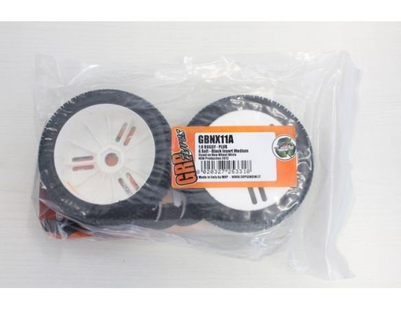 Gomme Off GRP Tyres GBNX11A A Soft Inserto Nero Medio Plus 1:8 Modellino
