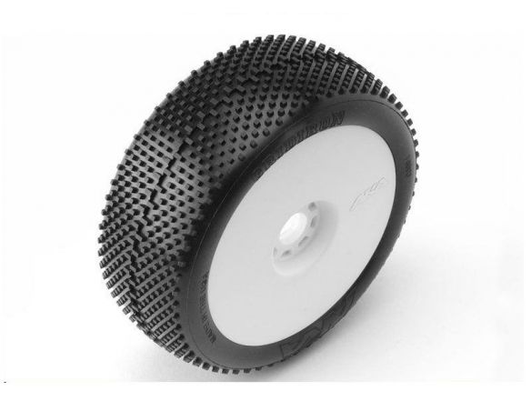 Gomme AKA Products 14003SPW Gridiron Soft Pre-Mounted White 1:8 Buggy Modellino