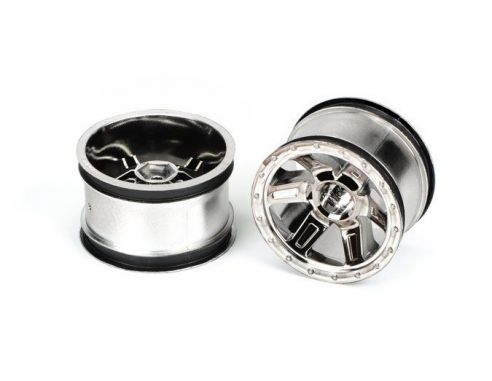 Cerchi Pro-Line 2737-11 Desperado 2.2 Black Chrome Wheels 1:16 Modellino
