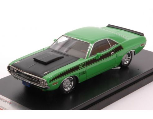Protar PRXD407 DODGE CHALLENGER T/A 1970 GREEN/BLACK 1:43 Modellino