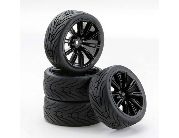 Gomme Ansmann Racing 554900040 SC Ruote Stile Vins Nero 1:10 Modellino SCATOLA ROVINATA