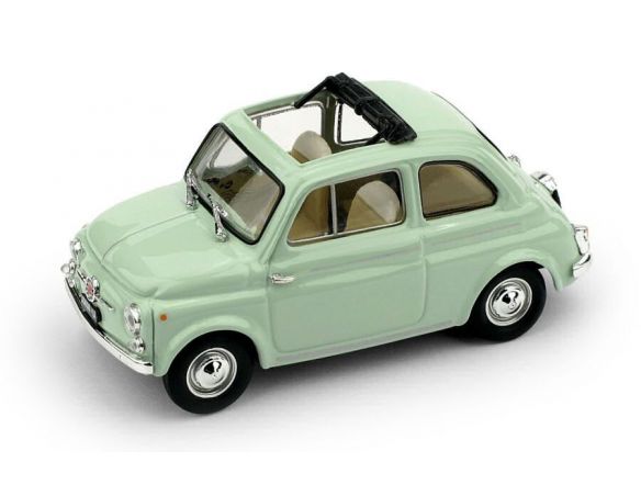 Brumm BM0404-13 FIAT 500D APERTA 1960-1965 VERDE CHIARO INTERNO BEIGE-AVORIO 1:43 Modellino