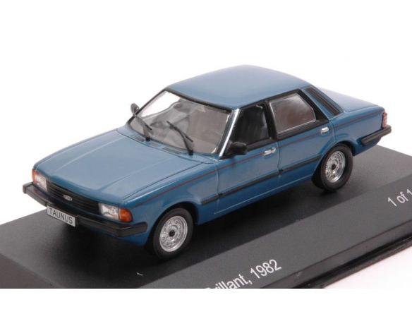 White Box WB200 FORD TAUNUS TC 2 BRILLANT 1982 BLUE 1:43 Modellino