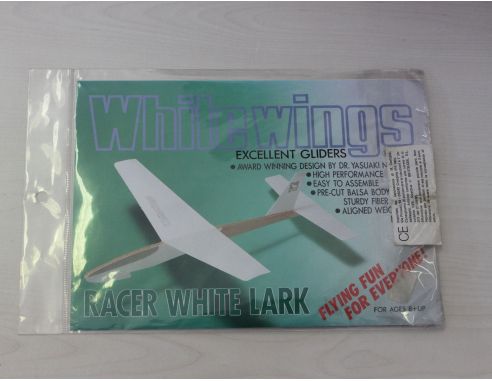White wings AG 100-W RACER WHITE LARK AEREO BALSA models Kit Modellino