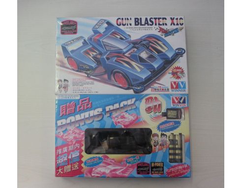 WINNER 10419 GUN BLASTER X10 MACCHININA MINI 4WD RACER KIT 1:32 SCATOLA ROVINATA