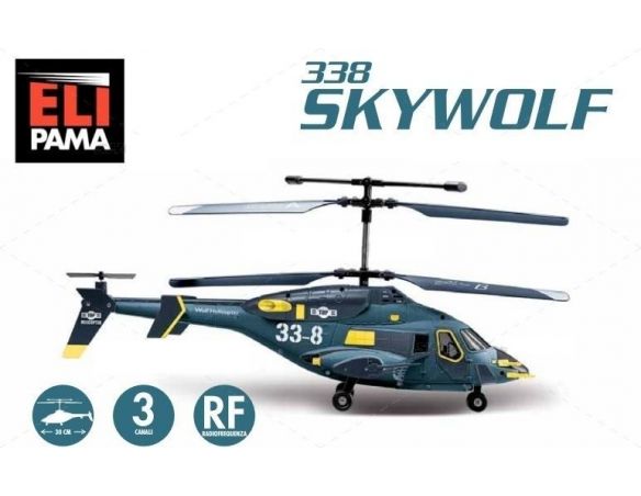 Elipama Elicottero R/C Sky Wolf Pama Trade EP338 Modellino SCATOLA ROVINATA