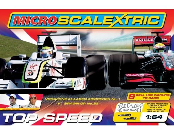 Scalextric G1060 Pista Elettrica Micro TopSpeed MCLAREN 1/34 RADIOCOMANDO