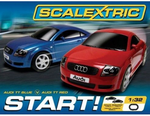 Scalextric C1203 Pista Elettrica Start Audi TT Red&Blue 1/32 RADIOCOMANDO