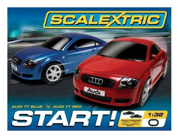 Scalextric C1203 Pista Elettrica Start Audi TT Red&Blue 1/32 RADIOCOMANDO