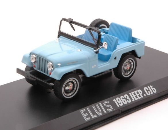 Greenlight GREEN86310 JEEP CJ5 ELVIS PRESLEY 1963 (AS SEEN IN THE 1965 FILM TICKLE ME) 1:43 Modellino