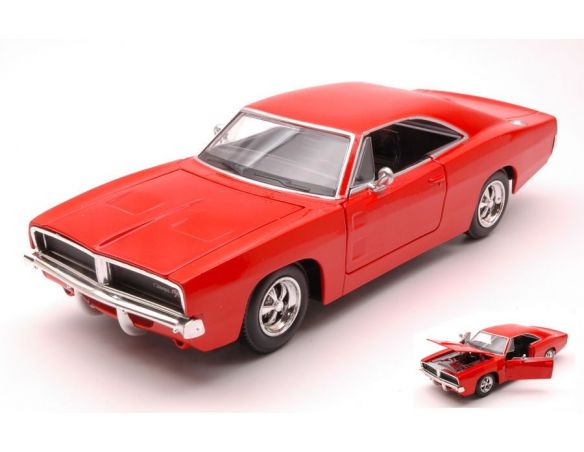 New Ray NY71883DR DODGE CHARGER R/T 1969 RED 1:24 Modellino