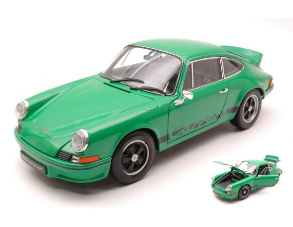 Welly WE18044GR PORSCHE 911 CARRERA RS 1973 GREEN/BLACK 1:18 Modellino