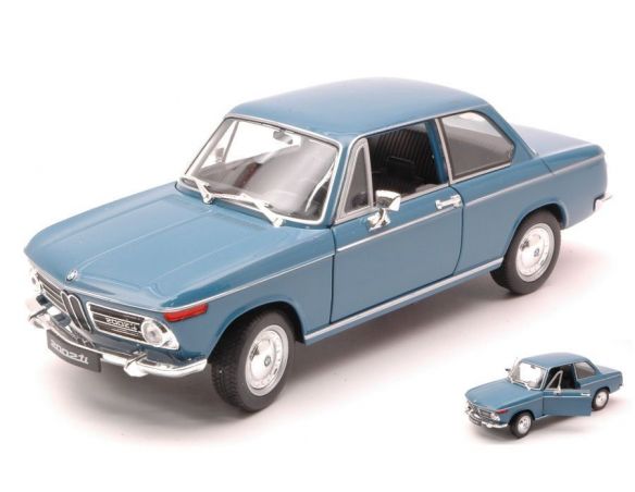Welly WE4053BL BMW 2002 Ti 1972 BLUE 1:24 Modellino