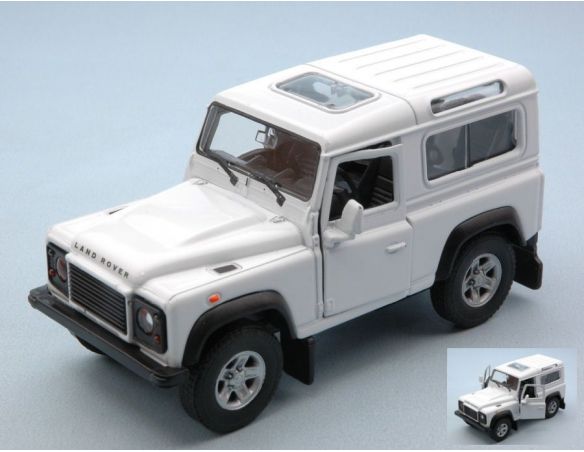 Welly WE42392W LAND ROVER DEFENDER RHD WHITE cm 11 Modellino