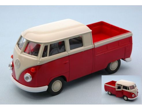 Welly WE43603DT-C VW DOUBLE CABIN PICK UP RED/WHITE cm 11 Modellino