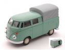 Welly WE43603HGN VW DOUBLE CABIN PICK UP SOFT TOP PASTEL GREEN cm 11 Modellino