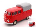 Welly WE43603HR VW DOUBLE CABIN PICK UP SOFT TOP RED cm 11 Modellino