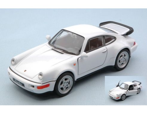 Welly WE43611W PORSCHE 964 TURBO WHITE cm 11 Modellino
