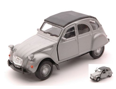 Welly WE43625HGY CITROEN 2 CV SOFT TOP GREY METAL cm 11 Modellino