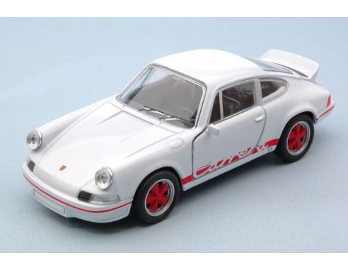 Welly WE43653WW PORSCHE CARRERA RS 1973 WHITE W/RED STRIPES cm 11 Modellino