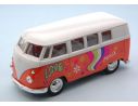 Welly WE49764A1WO VW T1 BUS 1963 FLOWER POWER ORANGE/WHITE cm 11 Modellino
