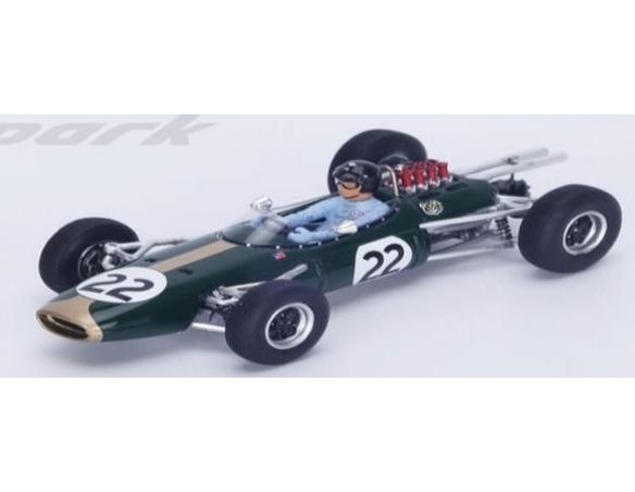 Spark Model S4333 BRABHAM BT7 D.GURNEY 1964 N.22 WINNER FRANCE GP 1:43 Modellino